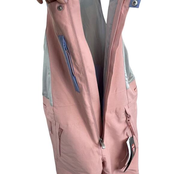 NWT Roxy Chloe Kim Insulated Waterproof Ski Snowboard Bib Pants Rose Pink Sz XS - Picture 11 of 13